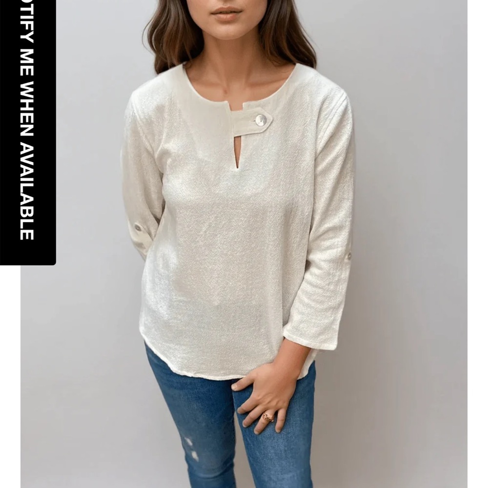 Elegant Cozy Relaxed Cream Women's Blouse